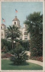 Entrance, Beverly Hills Hotel and Bungalows Postcard