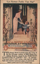 Let Hartman Feather Your Nest - Advertisement for Hartman Furniture & Carpet Co. Chicago, IL Advertising Postcard Postcard Postcard