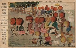 Third National Apple Show at Spokane Nov 14-19 at Chicago 1st Regt. Armory Nov 28 Dec 4 1910 Postcard