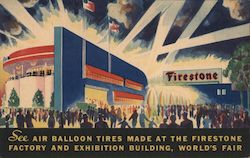 Firestone Tires Factory and Exhibition Building Postcard