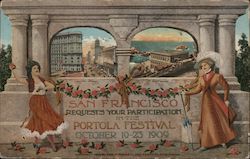 San Francisco Portola Festival 1909 Postcard