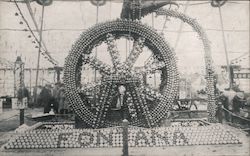 Fontana Tract Orange Display, National Orange Show 1913 Postcard