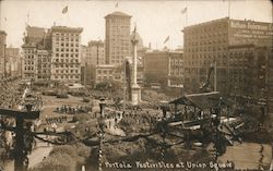 Festivities at Union Square - Portola Festival San Francisco 1909 Postcard