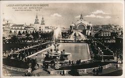 Lagoon and Fountain in South Gardens Postcard