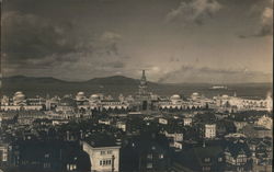 Aerial View of Expo Grounds and Houses Nearby Postcard