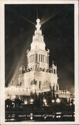 Night View, Tower of Jewels 1915 Panama-Pacific International Exposition (PPIE) Postcard Postcard Postcard