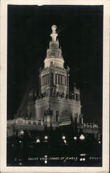 Night view - Tower of Jewels 1915 Panama-Pacific International Exposition (PPIE) P.P.L.E Postcard Postcard Postcard