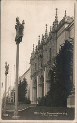 Main Portal Transportation Building 1915 Panama-Pacific International Exposition (PPIE) Postcard Postcard Postcard