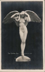 "The Setting Sun" statue Postcard