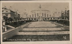 Fountain and Government Building Postcard