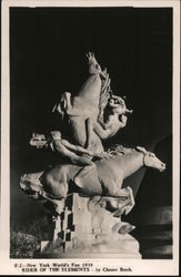 “Rider of the Elements” statue, designed by Chester Beech Postcard