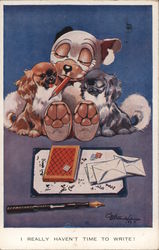 Bonzo Series 1264 I really haven't time to write! Postcard