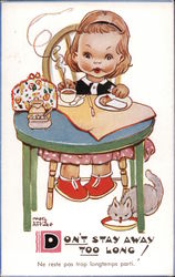 Don't Stay Away Too Long Mabel Lucie Attwell Postcard Postcard Postcard