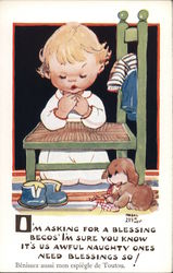 Children Praying Postcard