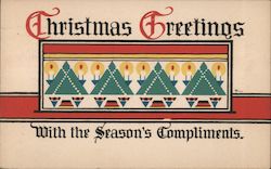 Christmas Greetings Withe the Season's Compliments Postcard
