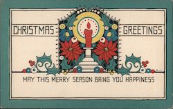 Christmas Greetings May This Season Bring You Happiness Postcard