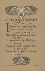 A Flying Thought Postcard