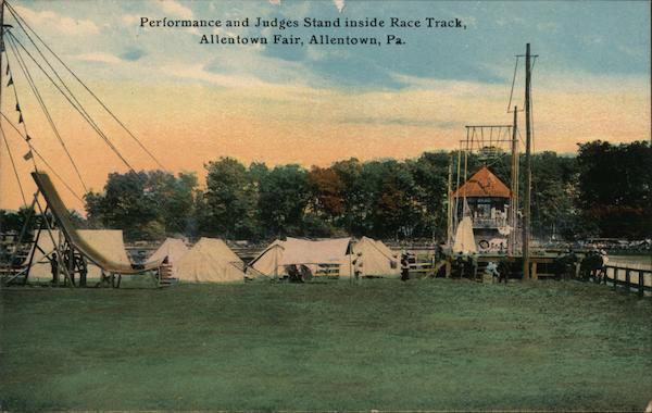 Performance and Judges Stand inside Race Track Allentown Pennsylvania
