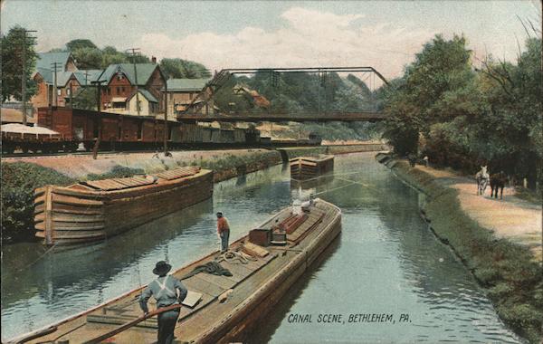 Canal Scene Bethlehem Pennsylvania