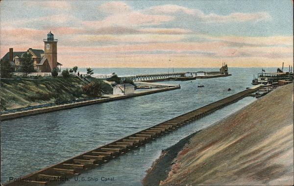 U.S. Ship Canal Portage Lake Michigan