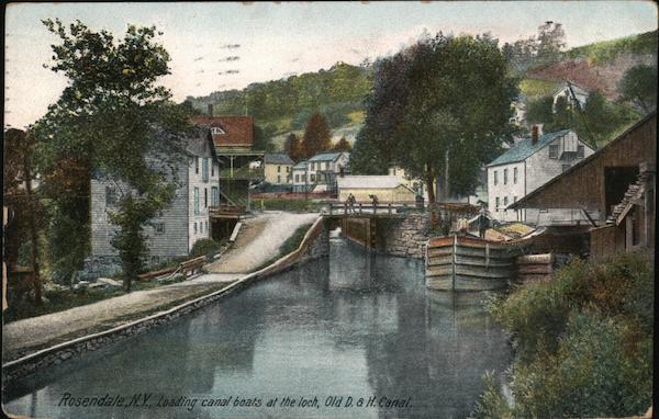Loading canal baots at the Dock, Old D.A.H. Canal Rosendale New York