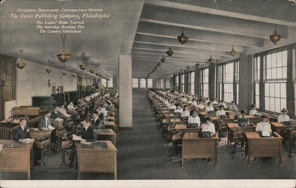 Circulation Department, Correspondence Division, Curtis Publishing Company Philadelphia Pennsylvania