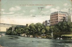N.Y.C.R.R. Bridge Over Canal Postcard
