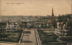 View of St. George, S.I. Postcard