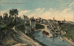 The Lock, 1837 Postcard