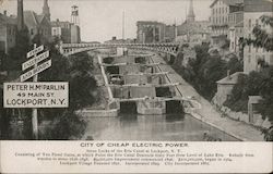 City of Cheap Electric Power Lockport, NY Postcard Postcard 