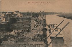 Erie Bridge Canal Postcard