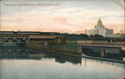 Canal, Showing State House Postcard