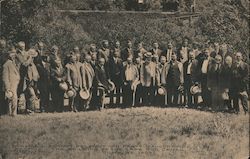 August Belmont & Party, Inaugurating Building Cape Cod Canal June, 22 1909 Postcard