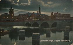 Court Street Bridge at Night Postcard