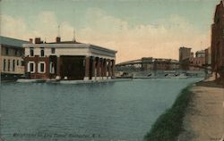 Weighlocks on Erie Canal Postcard