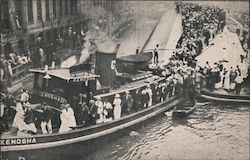 People Boarding "Kenosha", SS Eastland Disaster Postcard