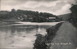 Canal Boat Yard Postcard