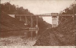 "Buck Bridge" Delaware and Chesapeake Canal Postcard