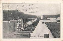 Contract 11, NY State Barge Canal, Helderberg Portland Cement Advert Postcard