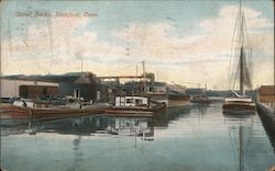 Canal Docks Stamford, CT Postcard Postcard Postcard