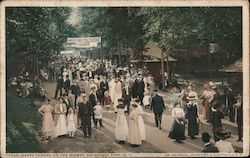 Happy Throng on the Midway, Sacandaga Park Postcard