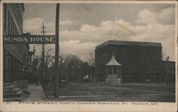 State Street, North Corner Portage St. Nunda, NY Postcard Postcard Postcard