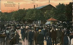 Midway, Allentown Fair Postcard