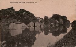 Boat Houses and Canal Postcard