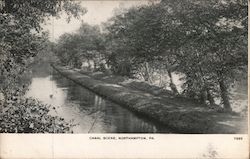Canal Scene Northampton, PA Postcard Postcard Postcard