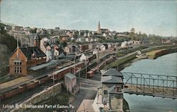 Lehigh R.R. Station and Part of City Postcard
