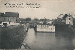 The Locks at Parkerford, PA Postcard