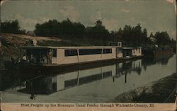 First Freight up the Hennepin Canal Feeder through Whiteside County, Ill. Sheffield, IL Postcard Postcard Postcard