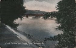 Canal Overflow and Lehigh River Postcard