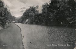 Canal Scene Westport, PA Postcard Postcard Postcard